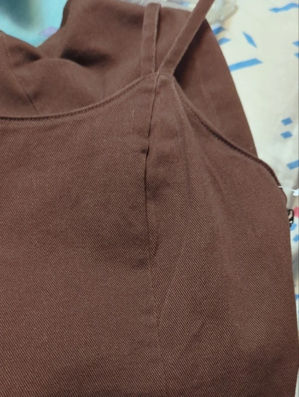 H&M Brown Mini Slip Dress with Spaghetti Straps